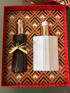 Estee Lauder Youth Dew Parfum Spray2.25oz  & 3.1oz Body Satinee Set New In Box